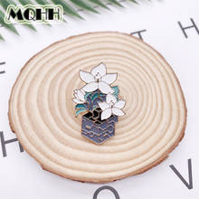 Pin de broche de esmalte con plantas en maceta para mujer, insignia de aleación personalizada, accesorios de ropa, mochila, regalo de joyería 2024 - compra barato