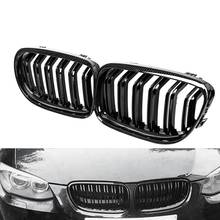 Car Carbon Fiber Glossy Black Double Slat Front Kidney Grille Grill for-BMW E90 E91 LCI 3 Series 2009-2011 2024 - buy cheap