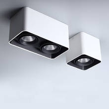 Luz LED cuadrada regulable montada en la pared, foco COB de 10W, 20W, 24W, lámpara de techo de cabeza simple/doble, luz descendente montada en superficie 2024 - compra barato
