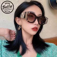 Sella 2020 New Arrival Women Brand Designer Oversized Cateye Sunglasses Fashion Ladies Gradient Lens Glasses Eyewear 2024 - buy cheap