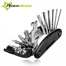 Rockbros-conjunto de ferramentas para reparo de bicicleta, 16 em 1, conjunto de chaves de fenda para roda de bicicleta, conjunto preto 2024 - compre barato