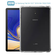 Funda a prueba de golpes para Samsung Galaxy Tab S4, 10,5 '', 2018 SM-T830, SM-T835, 10,5 pulgadas, TPU, transparente 2024 - compra barato