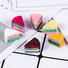10 шт./лот резиновые треугольные аксессуары для торта Play Food Cloud Slime, суперлегкие глиняные подвески, «сделай сам», кремовые клейкие материалы, наполнитель 2024 - купить недорого