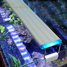 Luz LED Superfina para acuario, iluminación para cultivo de plantas acuáticas, impermeable, lámpara de Clip brillante, azul, 18-75cm, 2021 2024 - compra barato
