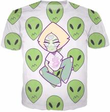 Camiseta steven universo fandom, camiseta unissex com estampa de alienígena, roupa casual de harajuku para mulheres e homens 2024 - compre barato