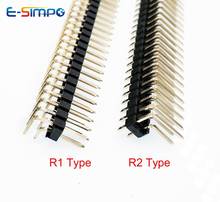 10pcs 2.54mm Right Angle 2X40P 80Pin Double Row 0.1" RA 90D R1 R2 Optional Rohs Gold Breakable PCB Male Pin Header Connector 2024 - buy cheap