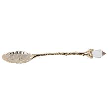 T84E Hot Royal Luxury Vintage Palace Carved Coffee Tea Mini Ice cream Scoop Spoon 2024 - buy cheap