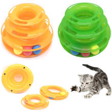 Three Levels Pet Cat Toys Tower Tracks Disc Cats Intelligence Amusement Triple Pay Disc Cats Toys Balls Training Amusement Plate 2024 - buy cheap
