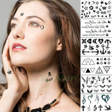 Waterproof Temporary Tattoo Sticker Crown moon Star Skull letter bird cross Fake Tatto Flash Tatoo for Kid Girl Men Women 2024 - buy cheap