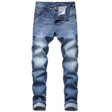 2020 New Fashion Mens Jeans Slim Fit Straight  Male Casual Denim Pants Long Trousers pantalon homme Biker Jeans Size 36 38 40 42 2024 - buy cheap