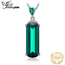 JewelryPalace Simulated Nano Green Emerald 925 Sterling Silver Gemstone Pendant Necklace for Women Jewelry No Chain 2024 - buy cheap