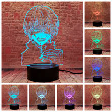 Cool 3D Illusion LED Desk Nightlight Colorful Change Lamp Japan Manga Tokyo Ghoul Anime Figure Model Toys kids 2024 - buy cheap