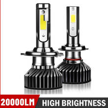 New Mini H4 H7 LED Car Headlight Bulb 20000LM 6500K H1 H3 H11 H13 H27 880 9005 HB3 9006 HB4 9007 Running Auto Fog Head Lamp 2024 - buy cheap