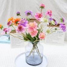 Маргаритка из шелка, искусственные декоративные розы, свадебный букет цветов, украшение для дома, стола 2024 - купить недорого
