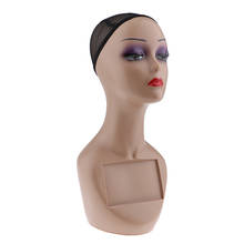 Female Manikin Mannequin Head Model Wearing Makeup Display Stand for Wigs Hats Scarfs Jewelry Holder,Skin 2024 - buy cheap