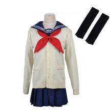 Himiko-fantasias de cosplay de my hero academia, uniforme feminino de anime boku no hero academia, "himiko toga jk, macacão de marinho com suéter 2024 - compre barato