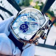 Reef Tiger/RT Convex Glass Stylish Tourbillion 3D Designer Sport Watch White Dial Automatic Mechanical Men Watches 2024 - buy cheap