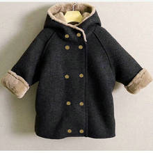 Outono inverno crianças jaqueta para menina menino com capuz de manga longa lã crianças menina wnter casacos da criança do bebê roupas outono 2021 vestuário 2024 - compre barato