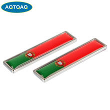 Pegatinas de Metal de la bandera nacional de Portugal para coche, accesorios de motocicleta, pegatinas para automóvil con emblema, 1 par 2024 - compra barato