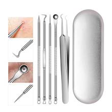 Kit de herramientas para Remover espinillas, Extractor de espinillas de acero inoxidable, Comedone, removedor de acné, herramientas de belleza, 4, 5, 7, 9 Uds. 2024 - compra barato