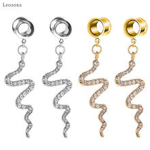 Leosoxs 2pcs European and American New Creative Long Snake-shaped Wave Ear Piercing Jewelry 2024 - buy cheap