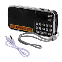 Mini receptor de rádio fm am digital, caixa de som usb com receptor lcd micro sd, cartão tf e reprodutor de mp3 2024 - compre barato
