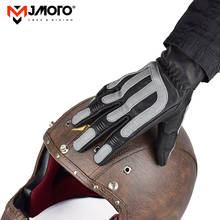 Luva de couro para motociclismo, luvas masculinas de corrida para motociclista, mtb, touch screen, cavaleiro 2024 - compre barato