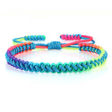 Rainbow Color Bracelet 16style Multicolor Weave Rope Knots Handmade Charm Amulet Bangles Women Jewelry Friendship Bracelets Gift 2024 - buy cheap