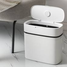 Multifunction 12L Handle Narrow Type Trash Can Toilet Waste Bin Dustbin Trash Bin Basket Garbage Bucket Brush Bathroom Cleaning 2024 - buy cheap