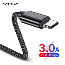 Кабель зарядный YKZ USB Type-C, 3 а, с поддержкой быстрой зарядки 2024 - купить недорого