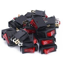 ELECALL 20Pcs/Lot KCD3 16A 250V/20A 125V 3 Pin Red Button Light Rocker Switch Rocker Power Switch 2022 - buy cheap