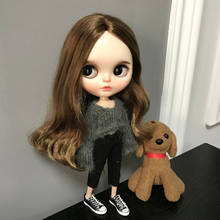 1/6 blyth doll clothes Pullip fashion Doll Accessories Sweater+ hole jeans suit 30cm bjd blyth doll clothing for barbie 2024 - buy cheap