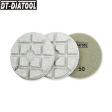 DT-DIATOOL 3pieces Dia 100mm/4" Dry Diamond Resin Bond Concrete Sanding Disc Polishing Pads Repairing For Concrete Floor 2024 - buy cheap