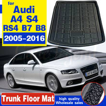 Alfombrilla de carga para maletero de coche, alfombra protectora de barro para AUDI A4, S4, RS4, B7, B8, sedán, Saloon, 2005-2016 2024 - compra barato