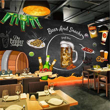Papel de parede estilo europeu e americano, cozinha da cerveja, fundo, mural, restaurante, bar, decoração industrial, 3d 2024 - compre barato