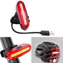 Задний светодиодный фонарь для велосипеда, зарядка через USB, предупреПредупреждение гающий, ночная светодиодный светсветильник для велосипеда 2024 - купить недорого