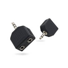 Cabo adaptador de fone de ouvido, 100 peças, 1 a 2, fone de ouvido duplo, cabo divisor y, para computador para telefone móvel para mp3, mp4, 3.5mm, jack 2024 - compre barato