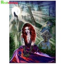 Diamond Painting 5d The Vampire Woman Cross Stitch Diamond Art Gothic Art Portrait Embroidery Full Square/Round Drill N1642 2024 - buy cheap