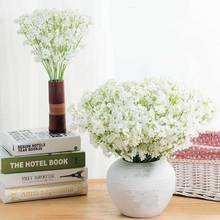 60 Heads Gypsophila Silk Artificial Hydrangea Colorful Flower Branch Birthday Wedding Party Office Home Decoration Photo Props 2024 - buy cheap