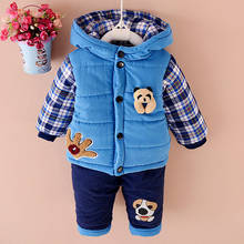Boys Cotton Coat 2019 New Winter Set Foreign Trade Children Thick Winter Clothing 2 Pcs Sets for Children's Clothes 2024 - buy cheap