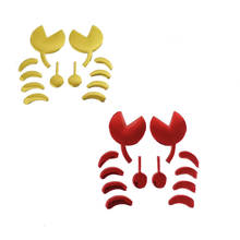 Pegatina 3D de Animal de cangrejo para coche, emblema cromado de PVC suave, calcomanía para logotipo de coche, accesorios de decoración de estilo 2024 - compra barato