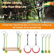 Cuerda Ninja de escalada para niños, equipo de entrenamiento de obstáculos, diversión para niños, equipo deportivo para exteriores 2024 - compra barato