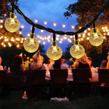 Bola de cristal LED para decoración de jardín, guirnaldas de luces LED de energía Solar de 5M/10M para exteriores, 20/50/100, novedad 2024 - compra barato