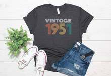 Vintage 1951 70th Birthday Gift Party Shirts Women Cotton O Neck  Fashion Print T-shirt Casual Short Sleeve Female Tops Tees 2024 - buy cheap