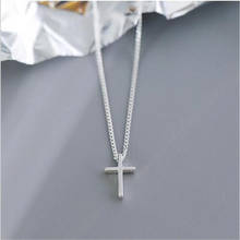 LULU-PIG New Arrival Simple Cross Coll Girl925 Silver Jewelry Fashion Women Clavicle Chain Pendant Necklaces  N0414 2024 - buy cheap