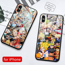 For Iphone 13 Pro Max Case Glass Back Cover Anime Case Iphone 11 12 Pro Max Cover Funda For Iphone 6 6s 7 8 Plus X Xs Max Xr 2024 - buy cheap