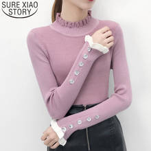 Autumn and Winter 2021 New Fashion Women Sweater Knitted Long Sleeve Butterfly Sleeve Turtleneck Slim Casual Women Tops 5280 50 2024 - buy cheap