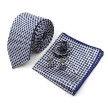 Men Designer Ties Polyester Dot Casual Skinny Tie Hanky Cufflinks Brooches Sets For Formal Wedding Business Party Necktie Suit 2024 - buy cheap