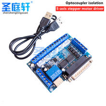 MACH3 engraving machine cnc 5-axis stepper motor driver interface control board with optocoupler isolation N132 2024 - buy cheap
