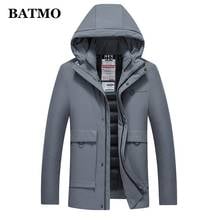 BATMO 80% Белые куртки с капюшоном на утином пуху для мужчин, мужские толстые пуховики, большие размеры M-4XL 96809 2024 - купить недорого